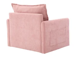 Online Hauss Spole Poltrona giratória com bolso lateral - Tecido chenille - Rosa