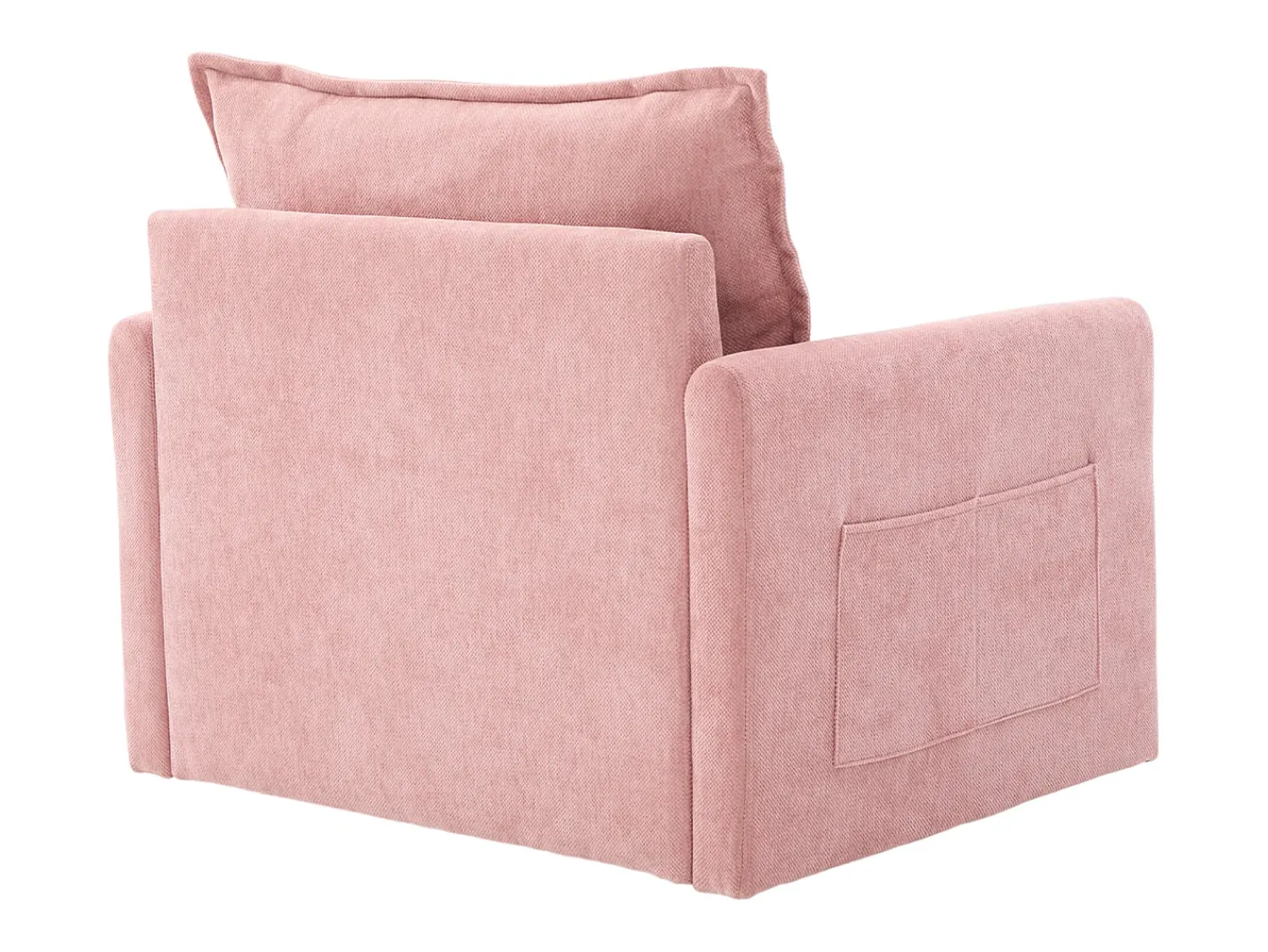 Online Hauss Spole Poltrona giratória com bolso lateral - Tecido chenille - Rosa