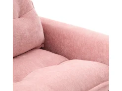Online Hauss Spole Poltrona giratória com bolso lateral - Tecido chenille - Rosa