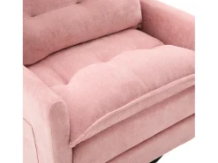 Online Hauss Spole Poltrona giratória com bolso lateral - Tecido chenille - Rosa