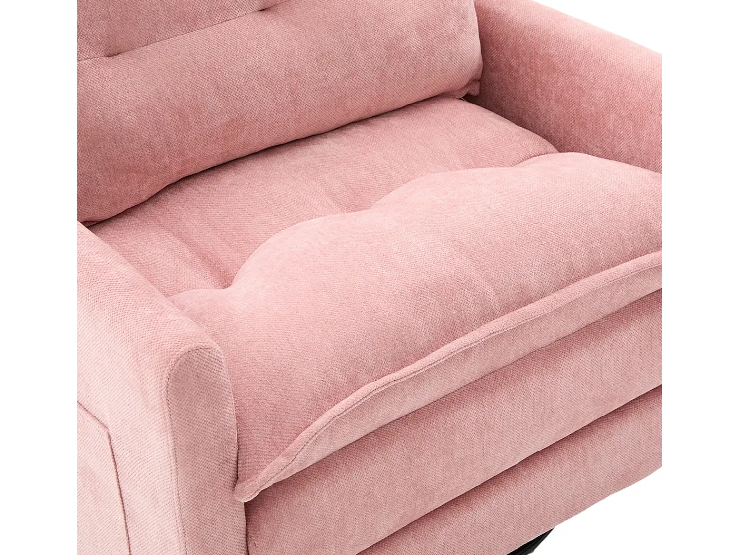 Online Hauss Spole Poltrona giratória com bolso lateral - Tecido chenille - Rosa