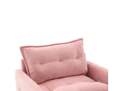 Online Hauss Spole Poltrona giratória com bolso lateral - Tecido chenille - Rosa