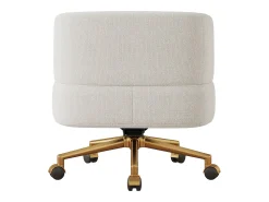 Hauss Spole Poltrona giratória em chenille com almofada de assento de 20 cm, 71x60x71 cm^ Poltrona