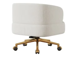 Hauss Spole Poltrona giratória em chenille com almofada de assento de 20 cm, 71x60x71 cm^ Poltrona