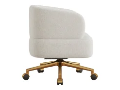 Hauss Spole Poltrona giratória em chenille com almofada de assento de 20 cm, 71x60x71 cm^ Poltrona