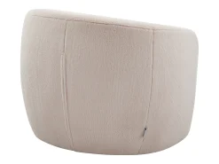 Best Vente-unique Poltrona giratória em falso peludo VEREIDE Rosa