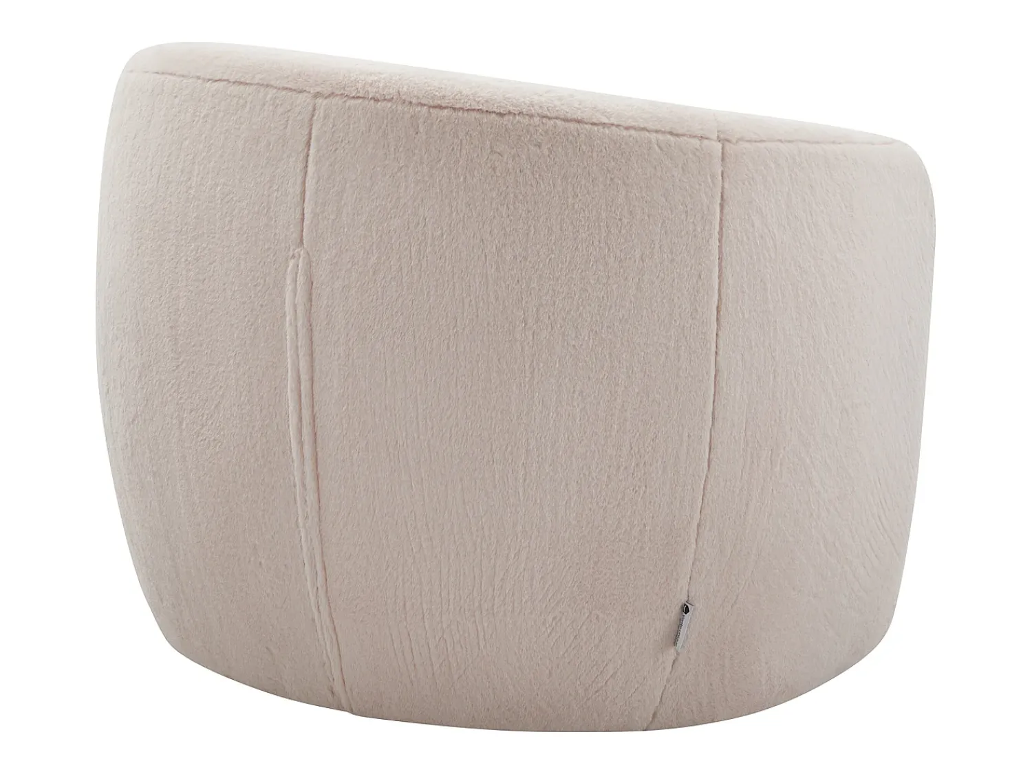 Best Vente-unique Poltrona giratória em falso peludo VEREIDE Rosa