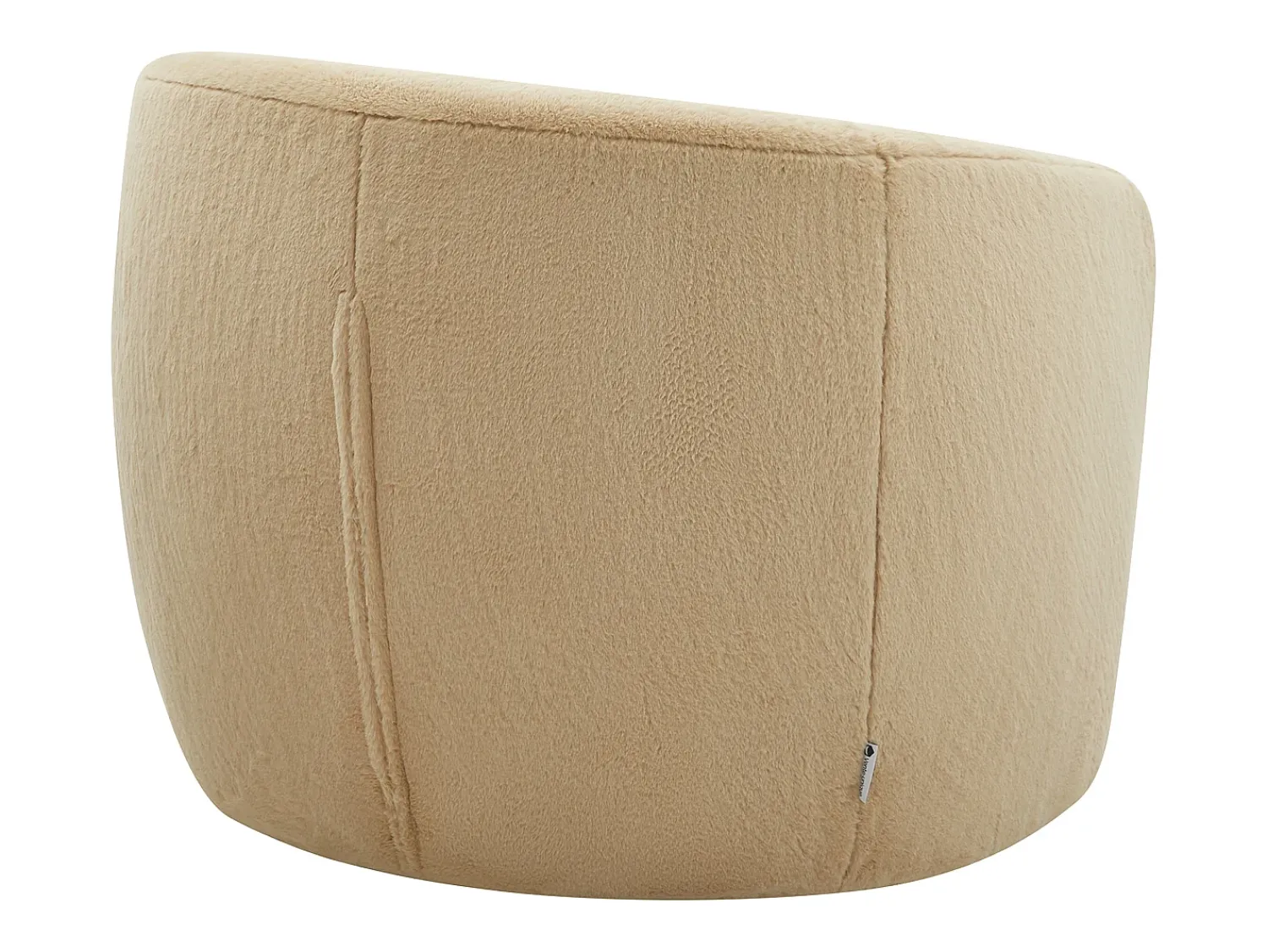 Poltrona*Vente-unique Poltrona giratória em pele sintética de cor VEREIDE Taupe