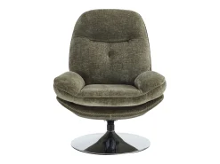 Poltrona*Vente-unique Poltrona giratória em tecido texturizado cor ILMACA Verde