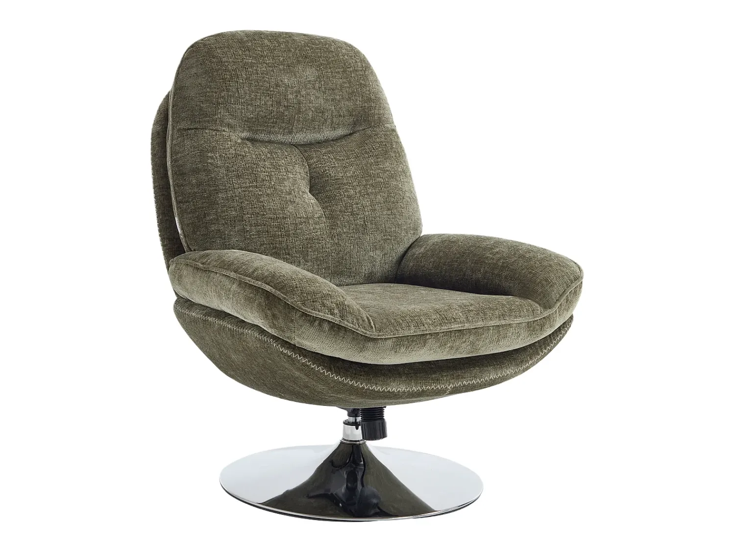 Poltrona*Vente-unique Poltrona giratória em tecido texturizado cor ILMACA Verde