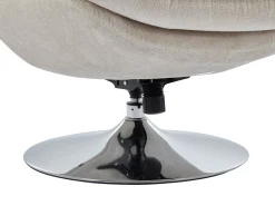 Poltrona*Vente-unique Poltrona giratória em tecido texturizado cor - ILMACA Bege
