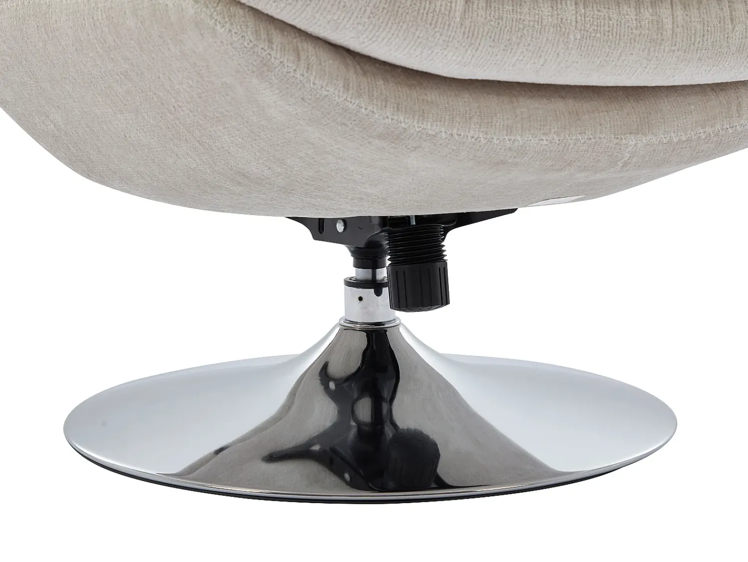 Poltrona*Vente-unique Poltrona giratória em tecido texturizado cor - ILMACA Bege