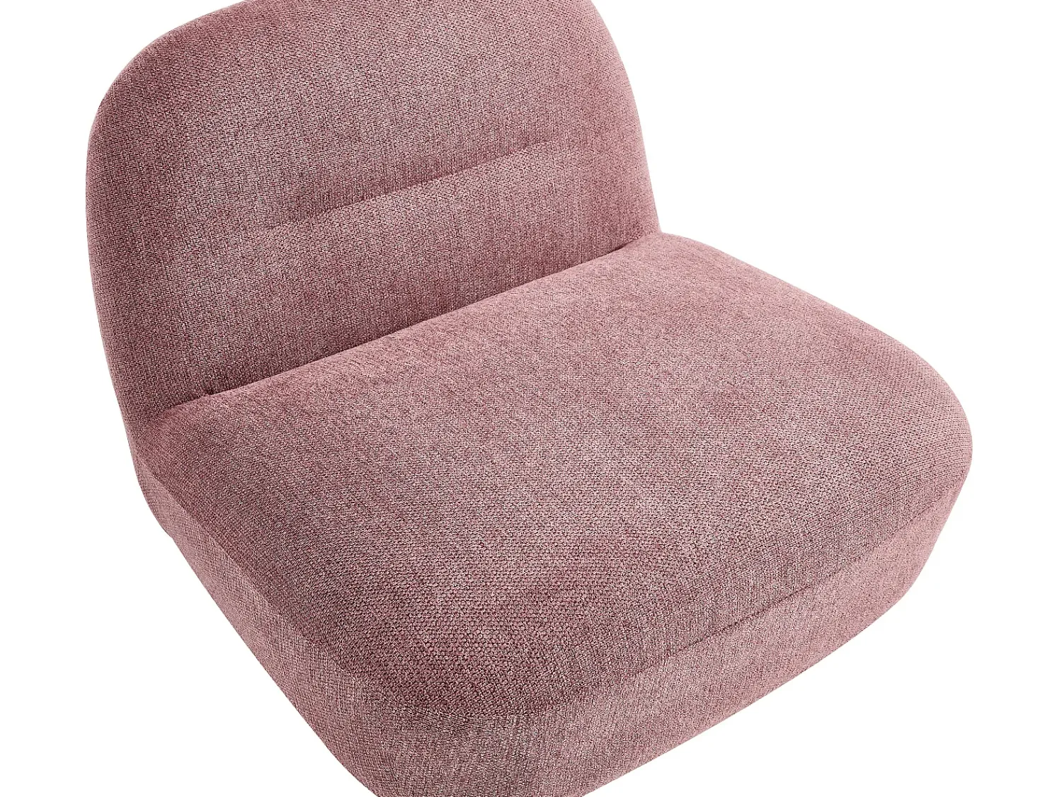 Discount Vente-unique Poltrona giratória em tecido texturizado cor vermelha POZETI Rosa
