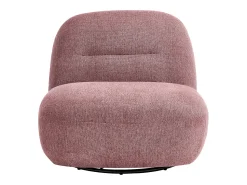 Discount Vente-unique Poltrona giratória em tecido texturizado cor vermelha POZETI Rosa