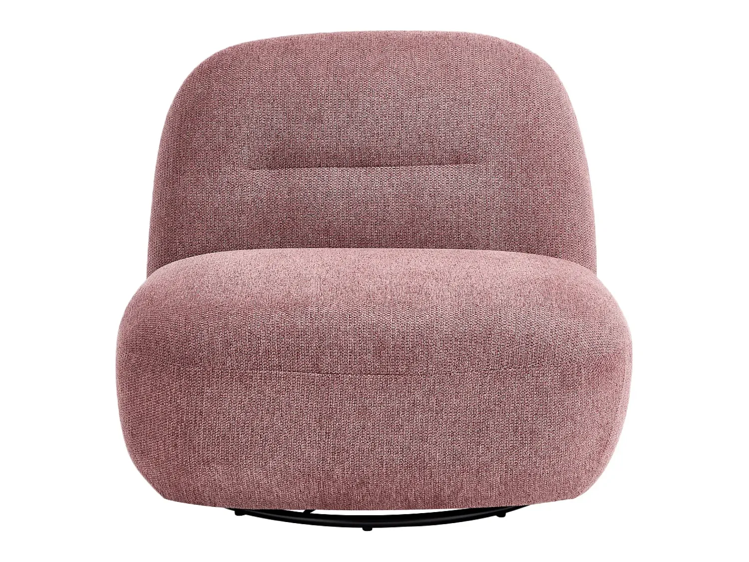 Discount Vente-unique Poltrona giratória em tecido texturizado cor vermelha POZETI Rosa