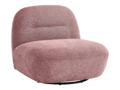 Discount Vente-unique Poltrona giratória em tecido texturizado cor vermelha POZETI Rosa