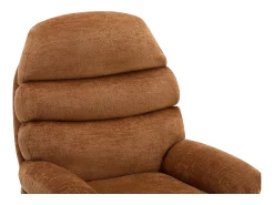 Poltrona*Vente-unique Poltrona giratória em tecido com base em metal LIZUTA Terracota
