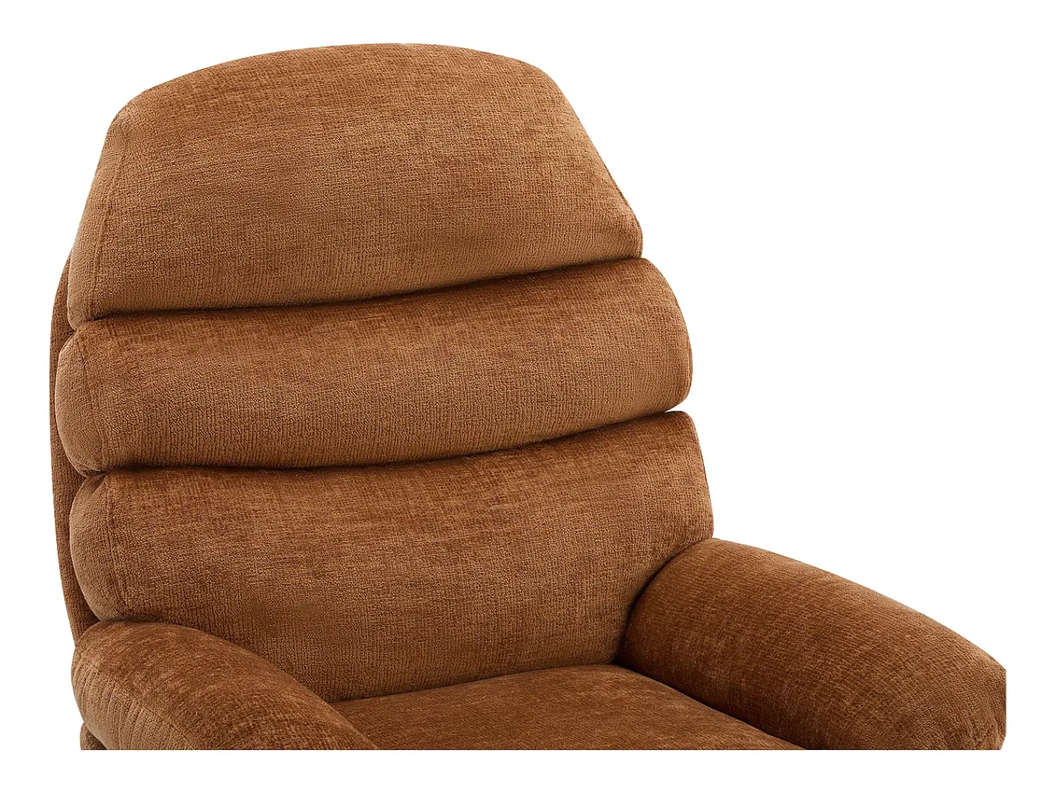 Poltrona*Vente-unique Poltrona giratória em tecido com base em metal LIZUTA Terracota