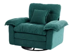 Hauss Spole Poltrona giratória em tecido chenille com almofada - Ideal para sala de estar, quarto e escritório.^ Poltrona