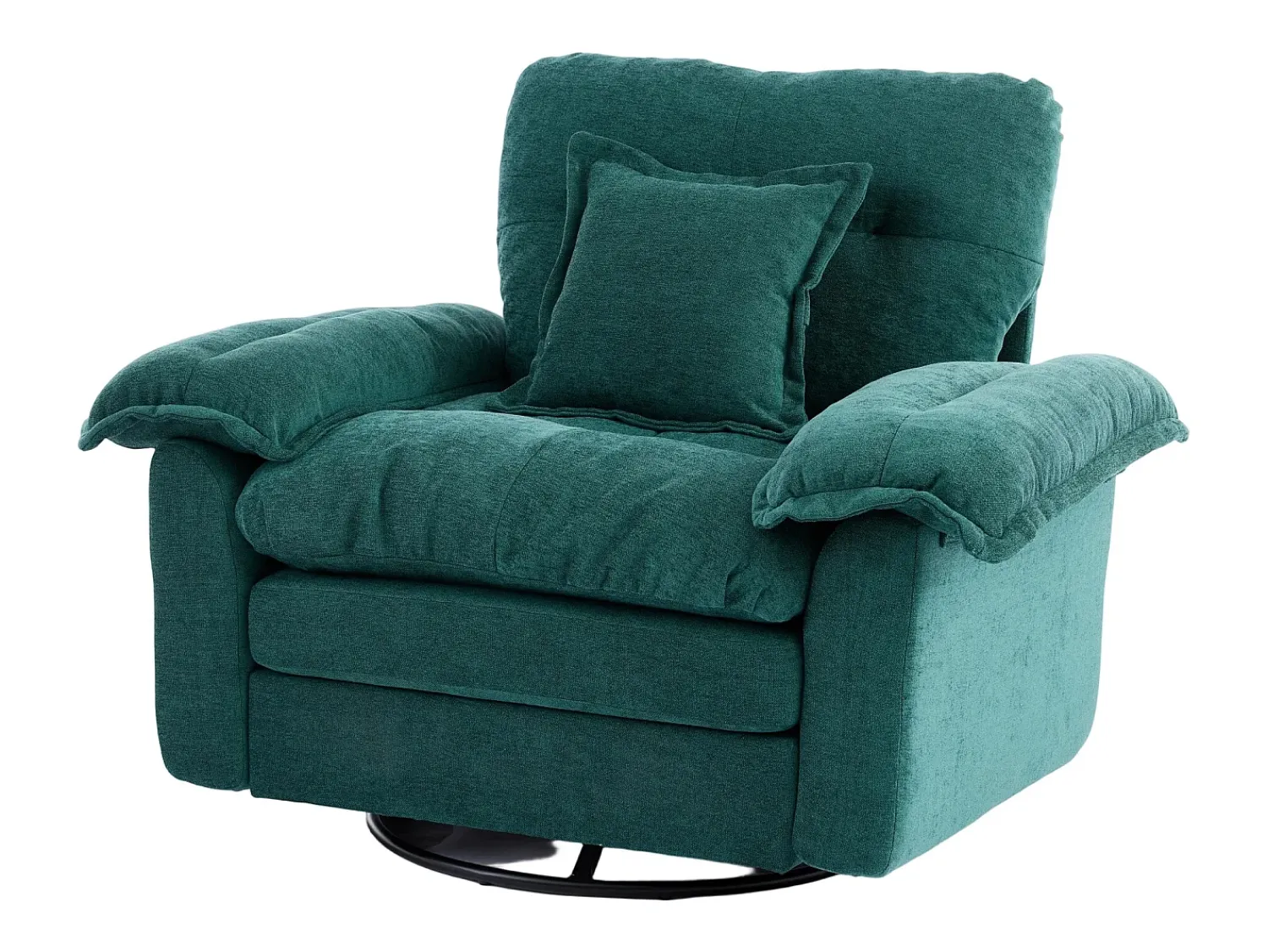 Hauss Spole Poltrona giratória em tecido chenille com almofada - Ideal para sala de estar, quarto e escritório.^ Poltrona