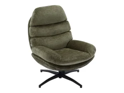 Poltrona*Vente-unique Poltrona giratória em tecido com base em metal LIZUTA Verde