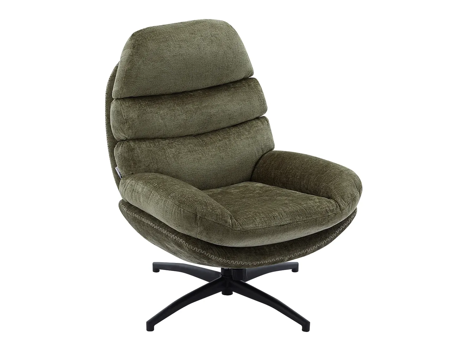 Poltrona*Vente-unique Poltrona giratória em tecido com base em metal LIZUTA Verde