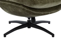 Poltrona*Vente-unique Poltrona giratória em tecido com base em metal LIZUTA Verde