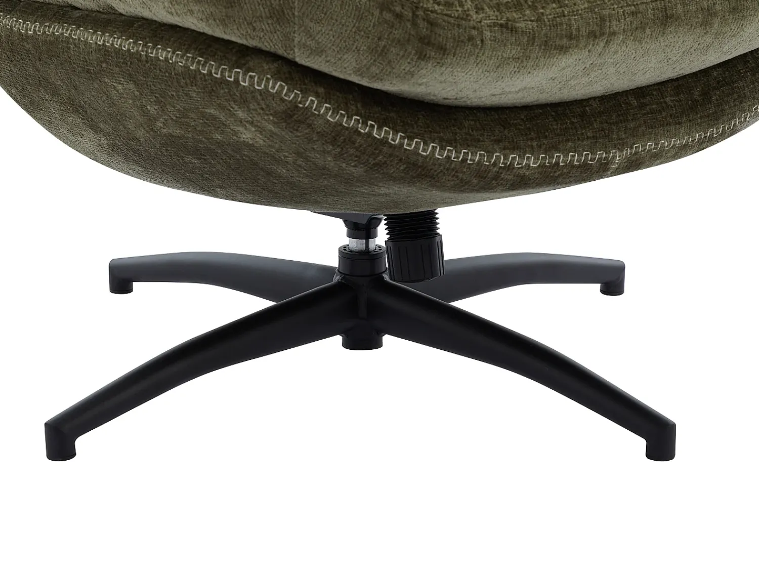 Poltrona*Vente-unique Poltrona giratória em tecido com base em metal LIZUTA Verde