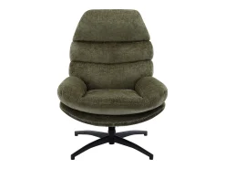 Poltrona*Vente-unique Poltrona giratória em tecido com base em metal LIZUTA Verde