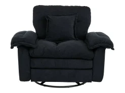 Hauss Spole Poltrona giratória em tecido chenille com almofada - Ideal para sala de estar, quarto e escritório.^ Poltrona