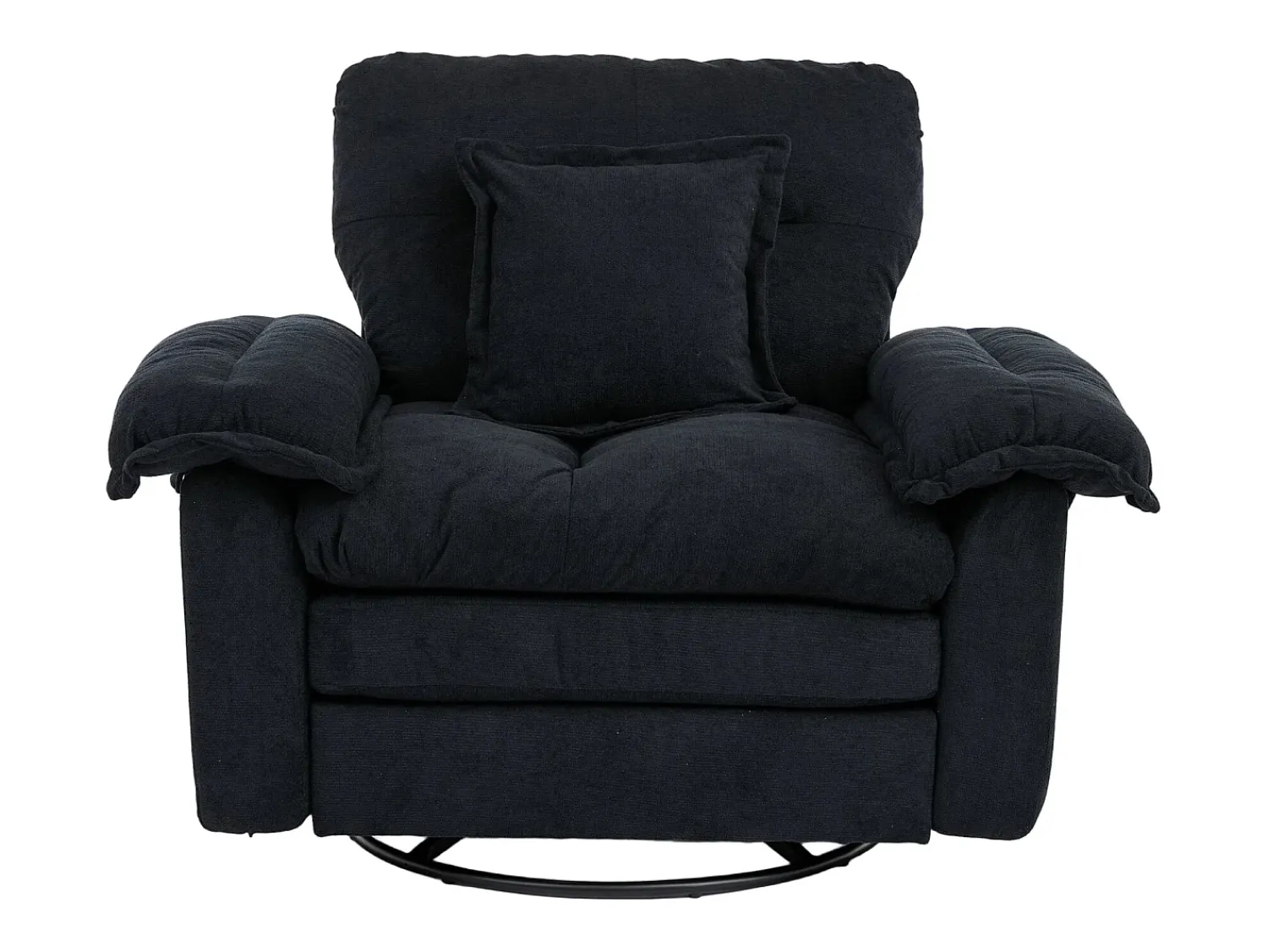 Hauss Spole Poltrona giratória em tecido chenille com almofada - Ideal para sala de estar, quarto e escritório.^ Poltrona