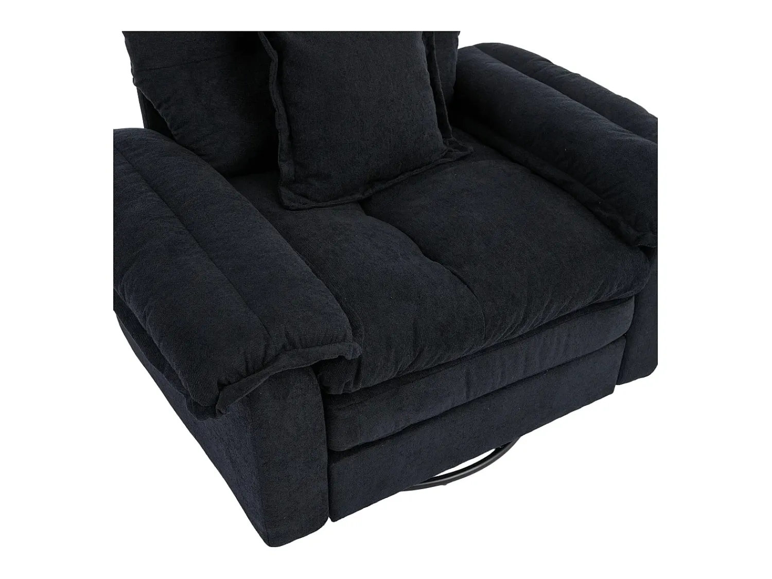 Hauss Spole Poltrona giratória em tecido chenille com almofada - Ideal para sala de estar, quarto e escritório.^ Poltrona