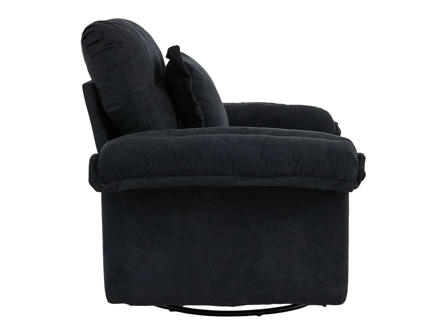 Hauss Spole Poltrona giratória em tecido chenille com almofada - Ideal para sala de estar, quarto e escritório.^ Poltrona