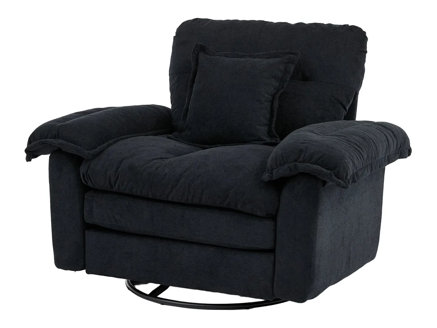 Hauss Spole Poltrona giratória em tecido chenille com almofada - Ideal para sala de estar, quarto e escritório.^ Poltrona