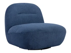 Sale Vente-unique Poltrona giratória em tecido texturado POZETI Azul