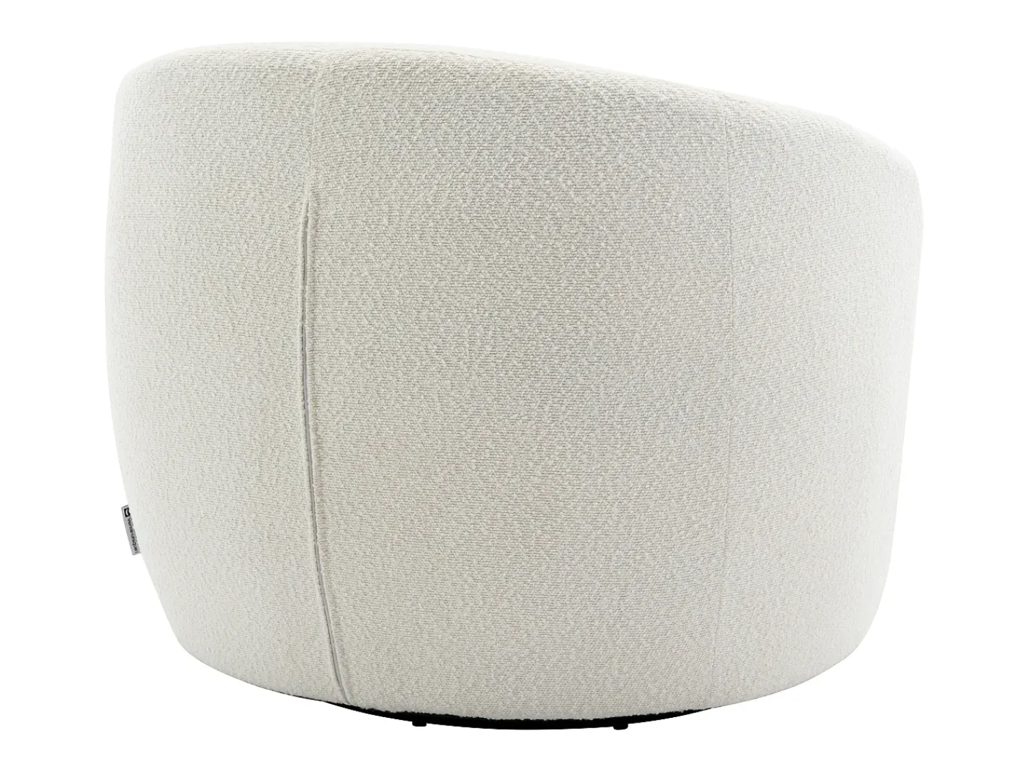 Poltrona*Vente-unique Poltrona giratória em tecido bouclé cor branca VEREIDE Branco