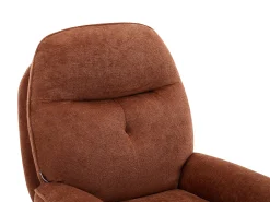 Poltrona|Vente-unique Poltrona giratória em tecido texturizado cor - ILMACA Terracota