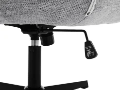 Clearance Vente-unique Poltrona giratória em tecido matizado cor cinza SELENDO Cinzento