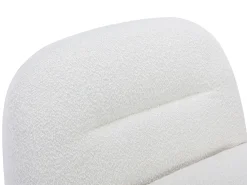 Discount Vente-unique Poltrona giratória em tecido bouclé cor branca POZETI Branco