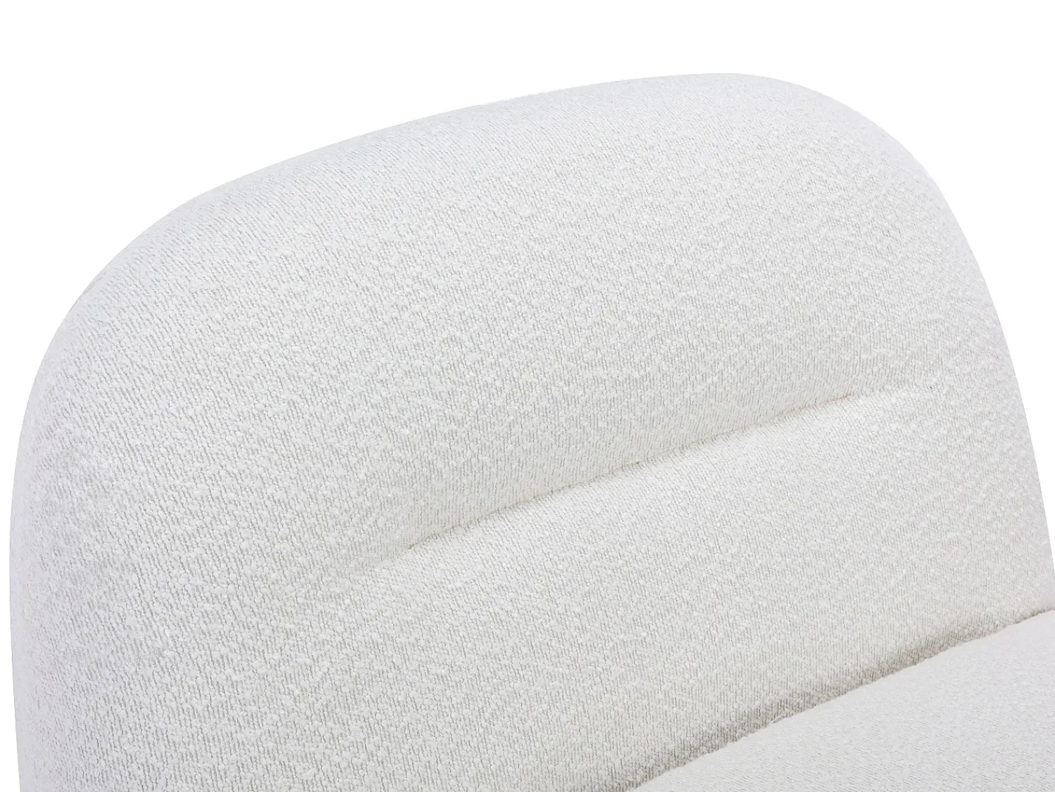 Discount Vente-unique Poltrona giratória em tecido bouclé cor branca POZETI Branco