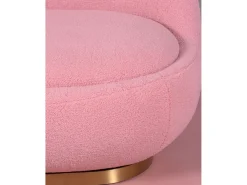 Sale Nest Dream Poltrona giratório de design estofado em algodão - Corsica - Rosa