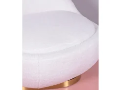 Poltrona*Nest Dream Poltrona giratório de design estofado em algodão - Corsica - Branco