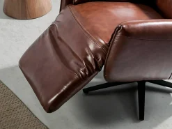 Discount Angel Cerda Poltrona giratório em pele castanha chocolate 5056 Castanho