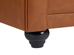Poltrona*Vente-unique Poltrona icónica em pele de vaca cor - CHESTERFIELD Camel