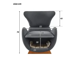 Merax Poltrona ideal para quem tem animais de estimação - 66 x 69 x 76 cm - tecido resistente a riscos - madeira - cinza^ Poltrona
