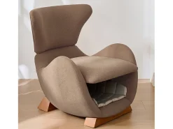 Online Merax Poltrona ideal para quem tem animais de estimação - 66 x 69 x 76 cm - tecido resistente a riscos - madeira - marrom Castanho