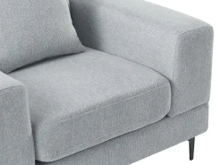 Poltrona|Vente-unique Poltrona individual em tecido texturizado de cor cinza claro JAMOLO Cinzento claro