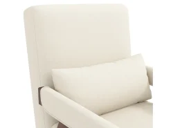 ModernLuxe Poltrona individual 64x68,5x93 cm - conversível 3 em 1 - estofada - linho - bege + marrom^ Poltrona