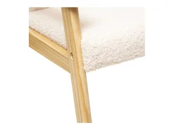 Poltrona*Atmosphera Poltrona Infantil Basile Tecido Bege e Carvalho Claro 43 cm Móveis Infantis Natural claro
