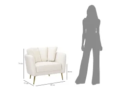POLTRONA KIEV CREME 88X77X74 CM Bege